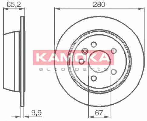 Kamoka 1031722 Rear brake disc, non-ventilated 1031722: Buy near me at 2407.PL in Poland at an Affordable price!