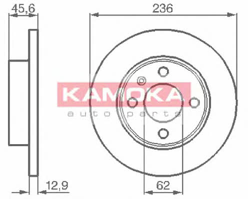 Kamoka 1031750 Тормозной диск передний невентилируемый 1031750: Отличная цена - Купить в Польше на 2407.PL!
