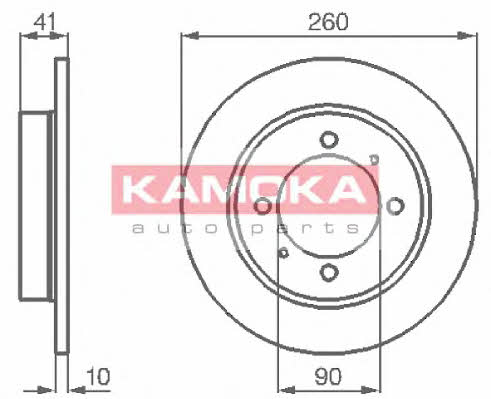 Kamoka 1031772 Rear brake disc, non-ventilated 1031772: Buy near me in Poland at 2407.PL - Good price!