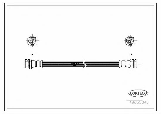 Corteco 19035046 Przewód hamulcowy elastyczny 19035046: Dobra cena w Polsce na 2407.PL - Kup Teraz!