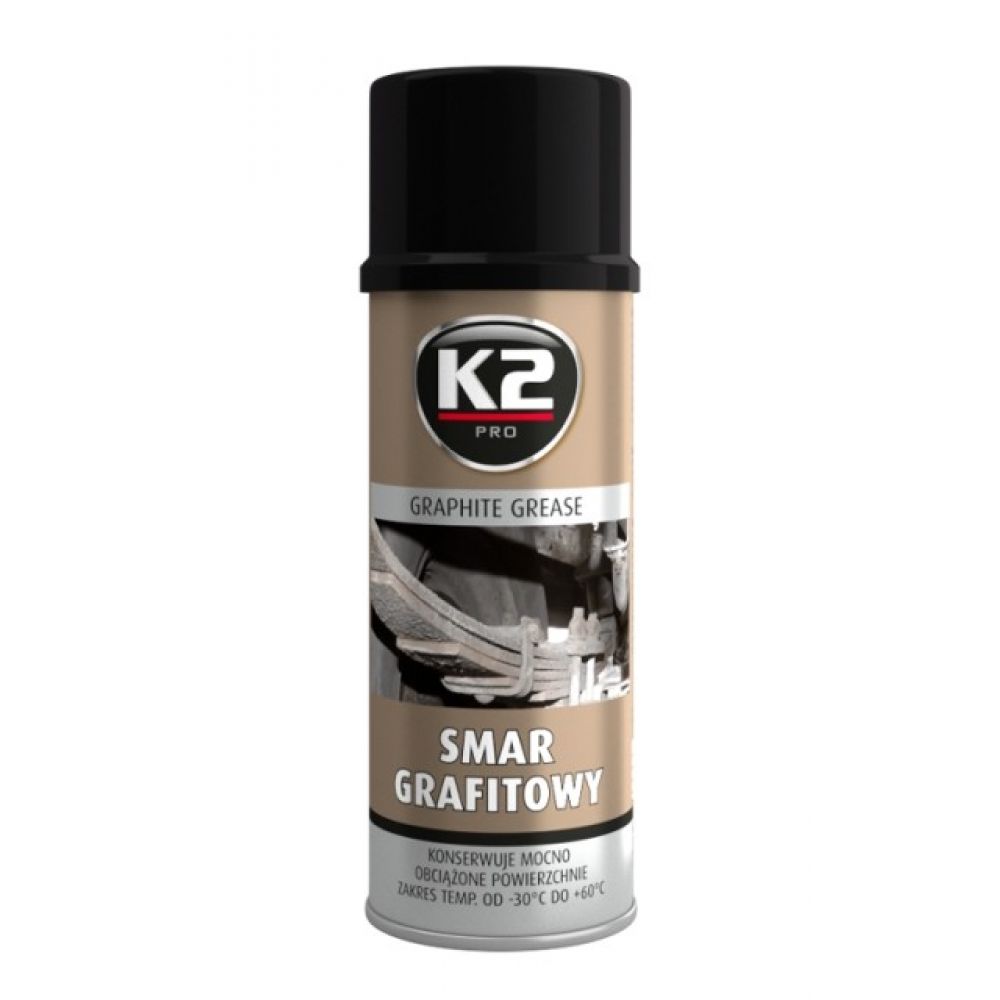 K2 W130 Graphite grease, -20°C + 60°C, spray, 400 ml W130: Buy near me in Poland at 2407.PL - Good price!
