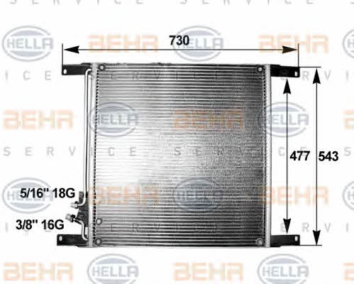 Behr-Hella 8FC 351 300-041 Радиатор кондиционера (Конденсатор) 8FC351300041: Отличная цена - Купить в Польше на 2407.PL!