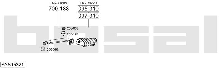 Bosal SYS15321 Система випуску відпрацьованих газів SYS15321: Приваблива ціна - Купити у Польщі на 2407.PL!