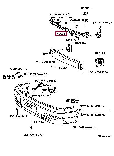 Toyota 52029-33030 Підпора 5202933030: Приваблива ціна - Купити у Польщі на 2407.PL!