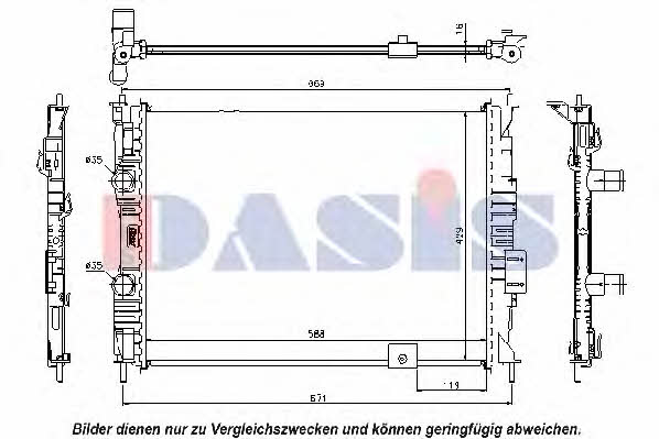Dasis 070130N Радиатор охлаждения двигателя 070130N: Отличная цена - Купить в Польше на 2407.PL!