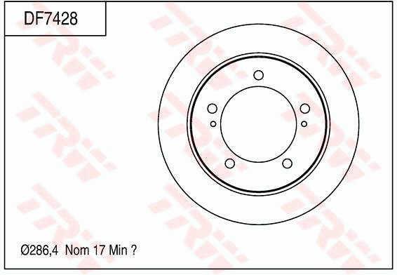 TRW DF7428 Диск гальмівний DF7428: Приваблива ціна - Купити у Польщі на 2407.PL!