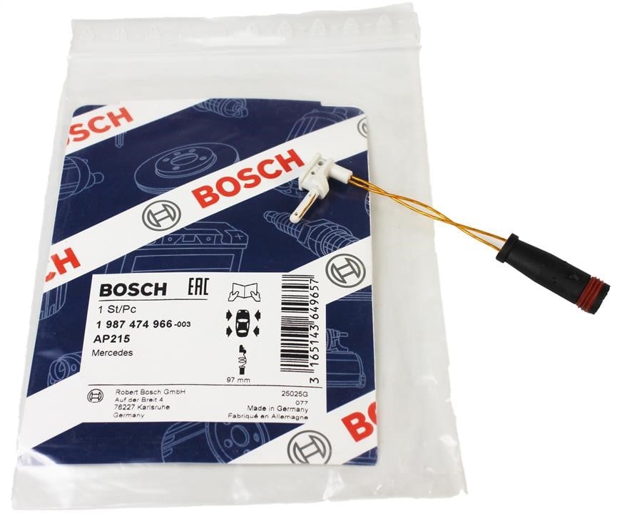 Czujnik zużycia klocków hamulcowych Bosch 1 987 474 966