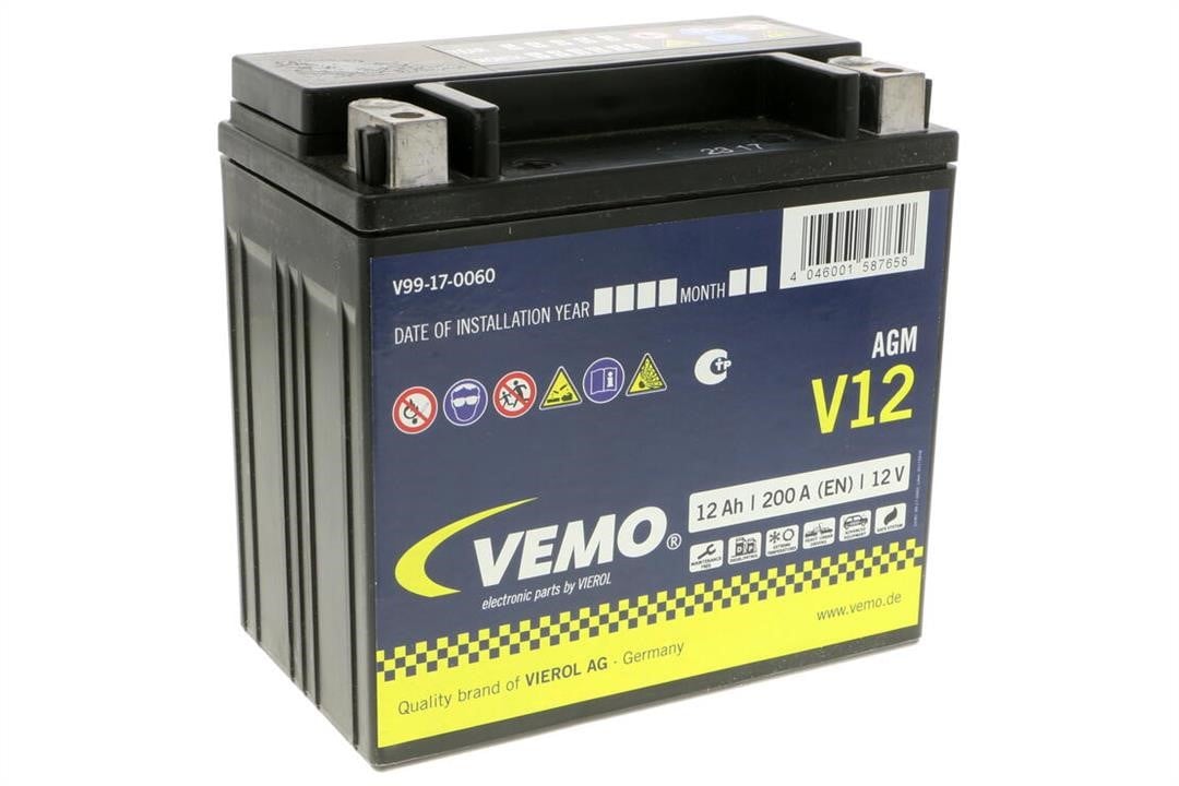 Vemo V99-17-0060 Akumulator Vemo 12V 12AH 200A(EN) R+ V99170060: Dobra cena w Polsce na 2407.PL - Kup Teraz!