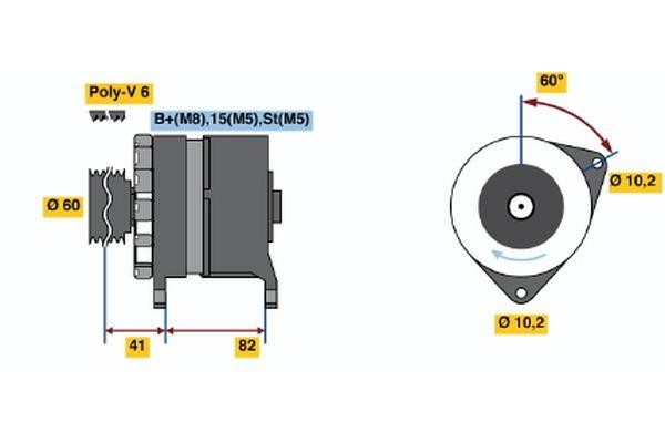 Bosch 0 120 468 128 Генератор 0120468128: Отличная цена - Купить в Польше на 2407.PL!