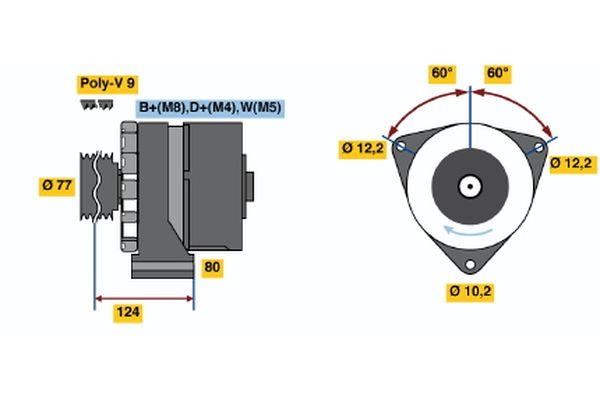 0120468143 Bosch Alternator