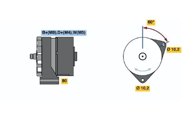  0 120 468 155 Alternator 0120468155: Buy near me in Poland at 2407.PL - Good price!