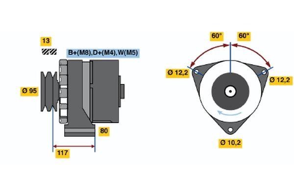 0120469101 Bosch Alternator