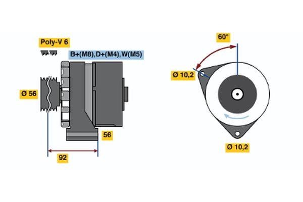 0120469104 Bosch Generator