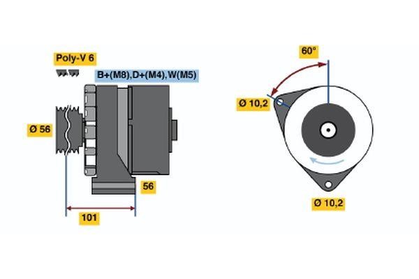 0120469105 Bosch Generator