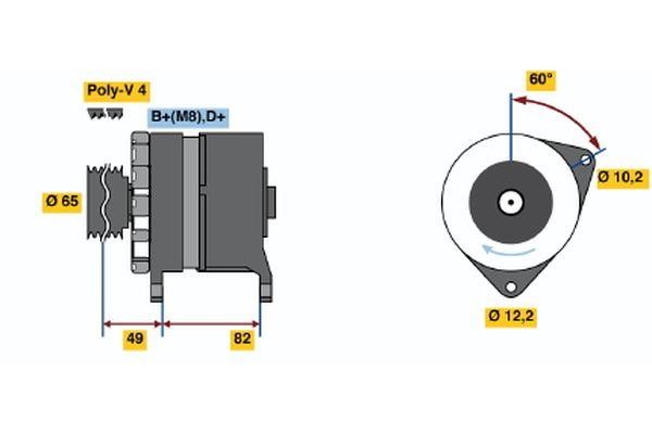  0 120 469 848 Alternator 0120469848: Buy near me in Poland at 2407.PL - Good price!