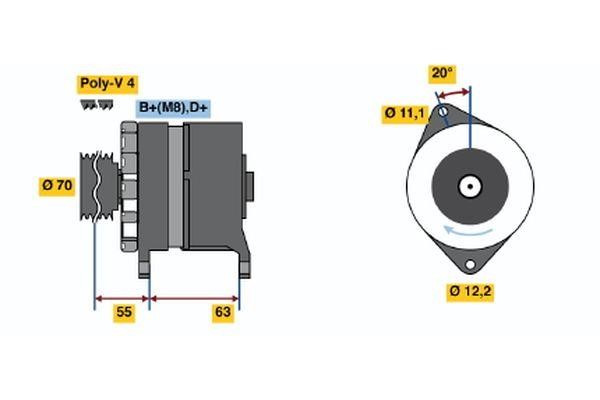 Bosch 0 120 469 875 Генератор 0120469875: Приваблива ціна - Купити у Польщі на 2407.PL!