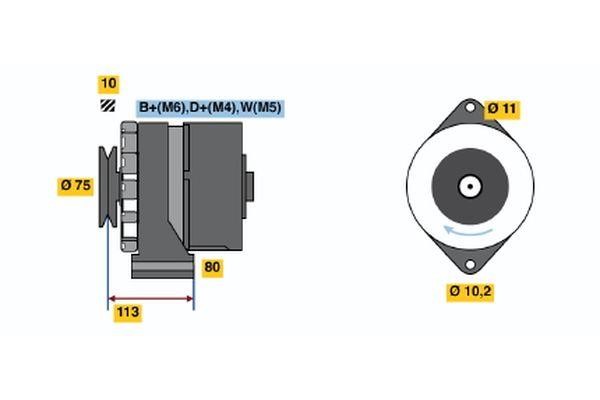 0120488268 Bosch Alternator