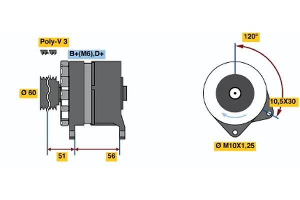 Bosch 0 120 488 274 Генератор 0120488274: Отличная цена - Купить в Польше на 2407.PL!