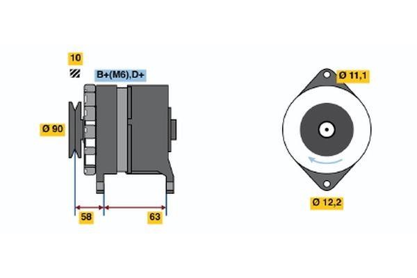 0120489413 Bosch Alternator