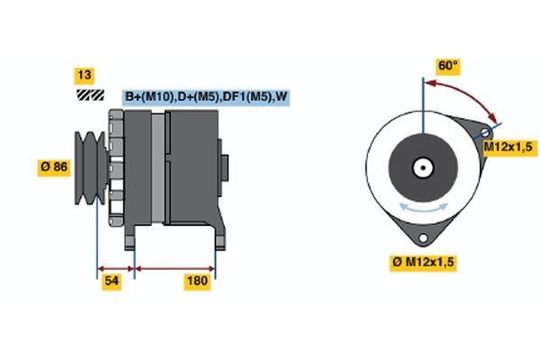 0120689554 Bosch Alternator