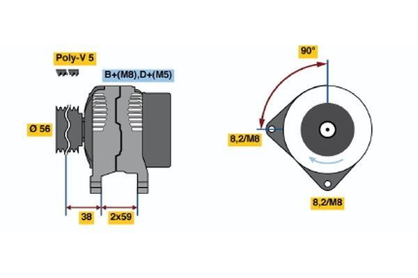 Bosch 0 123 320 025 Alternator 0123320025: Buy near me in Poland at 2407.PL - Good price!