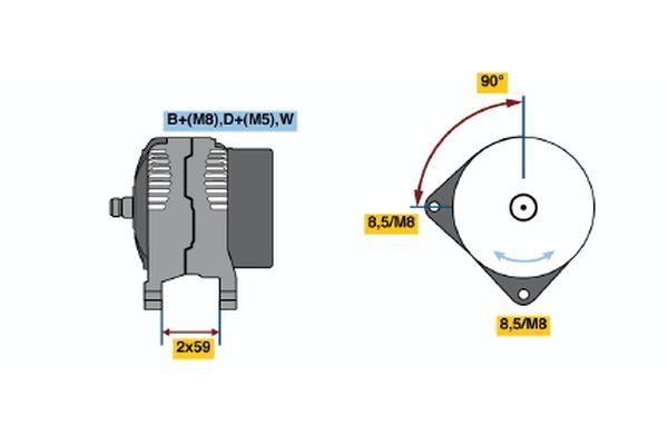 Bosch 0 123 320 048 Alternator 0123320048: Dobra cena w Polsce na 2407.PL - Kup Teraz!