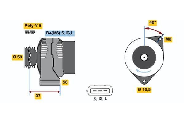 Bosch 0 123 325 013 Alternator 0123325013: Dobra cena w Polsce na 2407.PL - Kup Teraz!