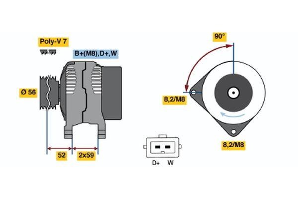 Bosch 0 123 510 005 Генератор 0123510005: Отличная цена - Купить в Польше на 2407.PL!