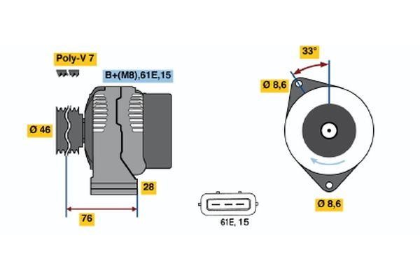  0 123 515 002 Alternator 0123515002: Buy near me in Poland at 2407.PL - Good price!