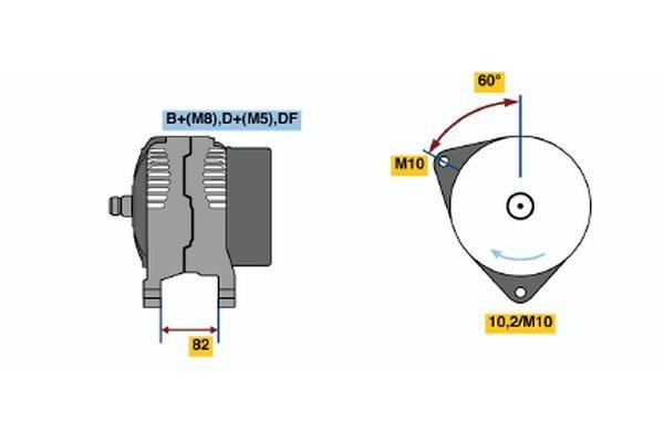 Bosch 0 123 520 026 Alternator 0123520026: Buy near me in Poland at 2407.PL - Good price!