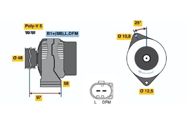 Bosch 0 124 225 011 Alternator 0124225011: Buy near me in Poland at 2407.PL - Good price!