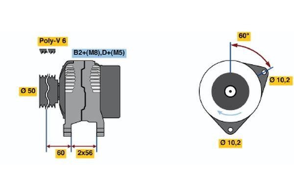 Bosch 0 124 225 023 Generator 0124225023: Kaufen Sie zu einem guten Preis in Polen bei 2407.PL! 0124225023 Bosch Generator