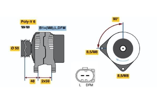0124325125 Bosch Alternator