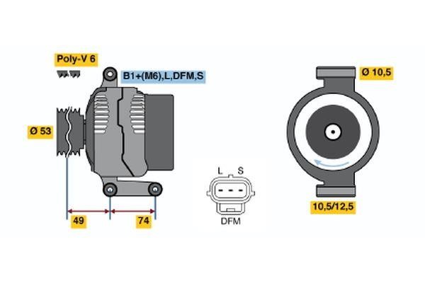0124415016 Bosch Alternator
