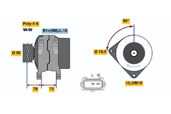 0124515050 Bosch Alternator