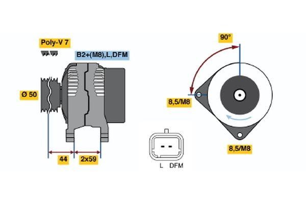 Bosch 0 124 525 044 Генератор 0124525044: Отличная цена - Купить в Польше на 2407.PL!