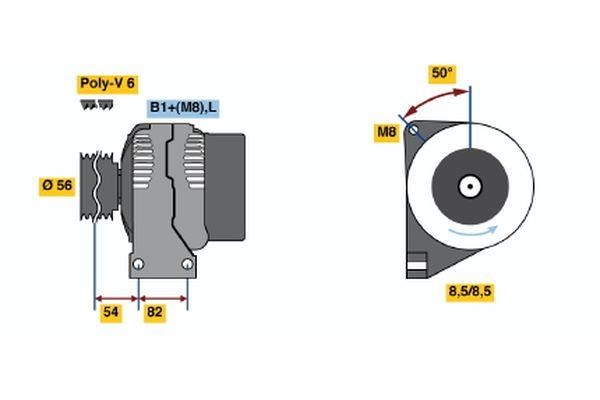 Bosch 0 124 625 001 Alternator 0124625001: Buy near me in Poland at 2407.PL - Good price!