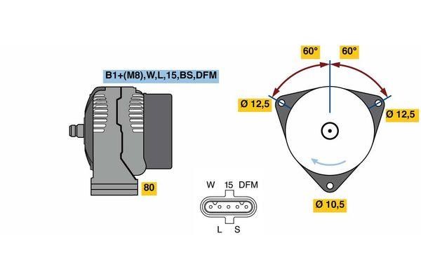 0124655073 Bosch Generator