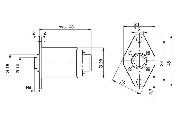 Injection pump valve Bosch 0 330 001 004