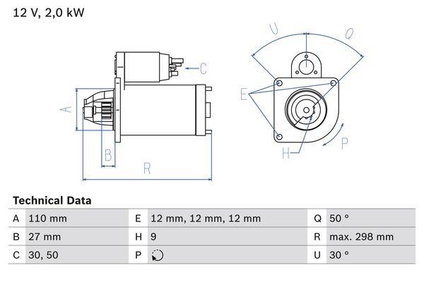 Bosch 0 986 011 080 Стартер 0986011080: Отличная цена - Купить в Польше на 2407.PL!