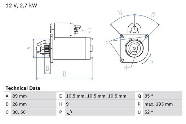 Bosch 0 986 011 140 Starter 0986011140: Buy near me in Poland at 2407.PL - Good price!