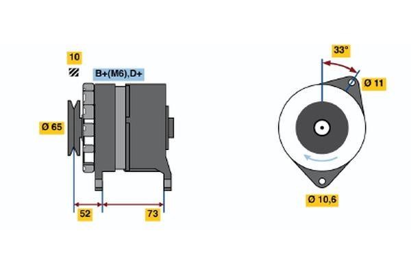 Bosch 0 986 030 940 Генератор 0986030940: Приваблива ціна - Купити у Польщі на 2407.PL!