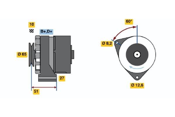 Bosch 0 986 031 090 Генератор 0986031090: Приваблива ціна - Купити у Польщі на 2407.PL!