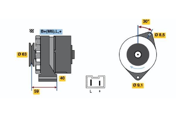 Bosch 0 986 032 261 Генератор 0986032261: Приваблива ціна - Купити у Польщі на 2407.PL!