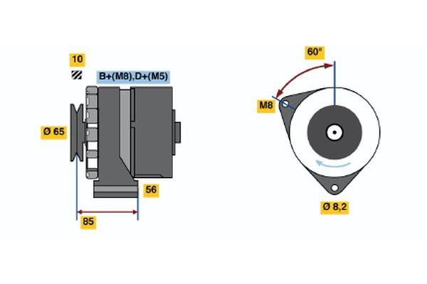 Bosch 0 986 032 730 Alternator 0986032730: Dobra cena w Polsce na 2407.PL - Kup Teraz!