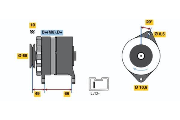 Bosch 0 986 033 980 Alternator 0986033980: Dobra cena w Polsce na 2407.PL - Kup Teraz!