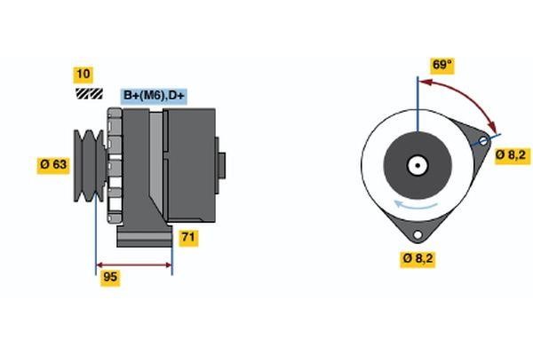 Bosch 0 986 034 700 Генератор 0986034700: Приваблива ціна - Купити у Польщі на 2407.PL!