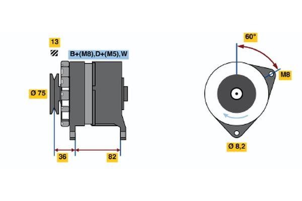 Bosch 0 986 036 050 Generator 0986036050: Kaufen Sie zu einem guten Preis in Polen bei 2407.PL!