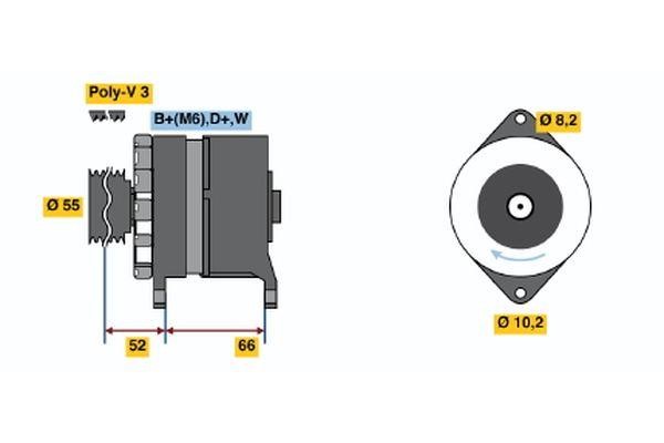 Bosch 0 986 036 860 Генератор 0986036860: Приваблива ціна - Купити у Польщі на 2407.PL!