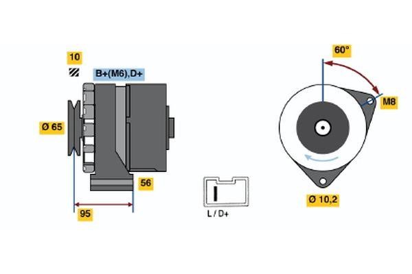 Bosch 0 986 036 891 Alternator 0986036891: Dobra cena w Polsce na 2407.PL - Kup Teraz!